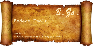 Bedecs Zsolt névjegykártya